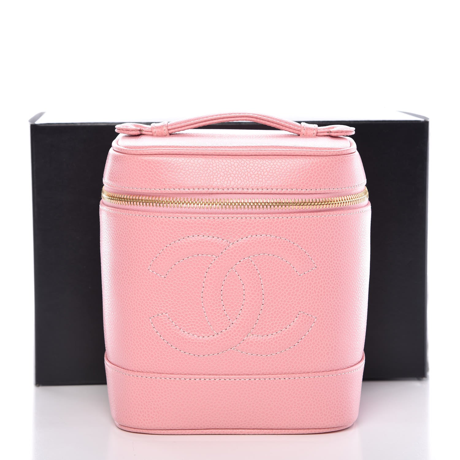 Chanel Caviar Vanity Cosmetic Case Pink 15 of 15