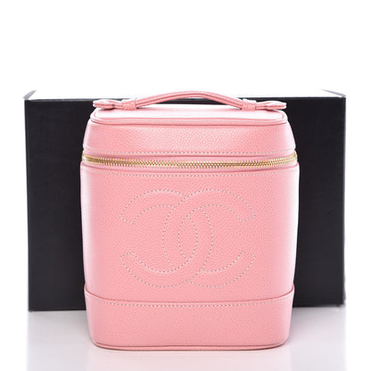 Chanel Caviar Vanity Cosmetic Case Pink 15 of 15