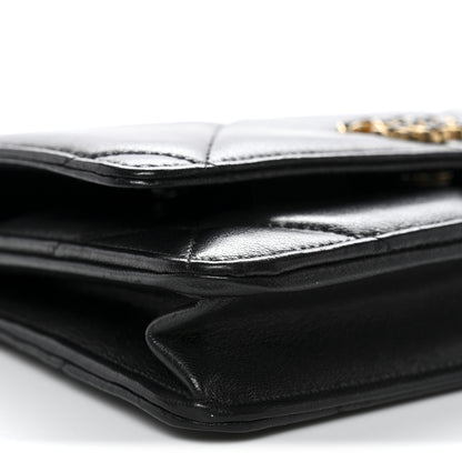 Chanel Lambskin Quilted Chanel 19 Wallet On Chain WOC Black 10 of 13