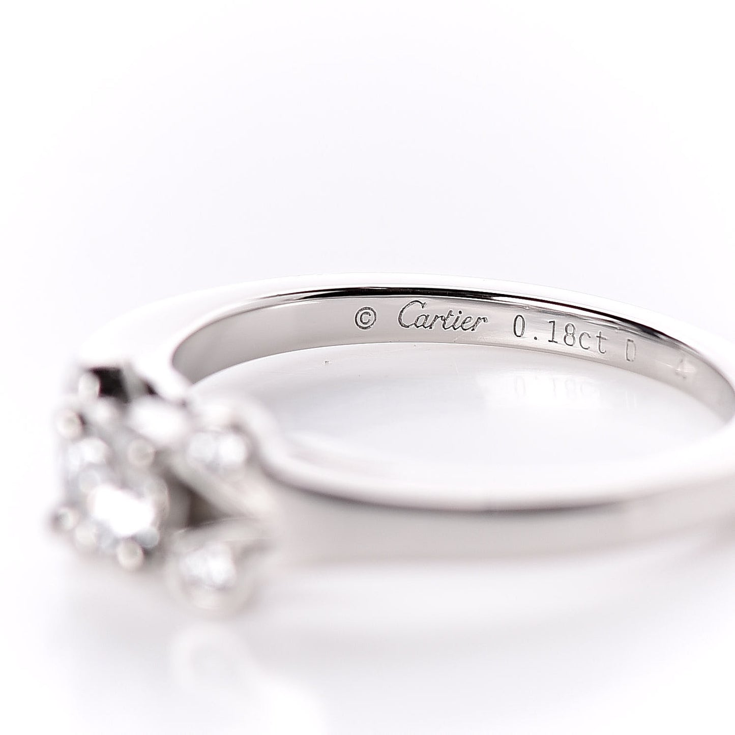 Platinum Diamond .18ct Ballerine Solitaire Engagement Ring 47 4