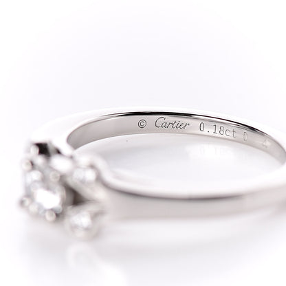 Cartier Platinum Diamond .18ct Ballerine Solitaire Engagement Ring 47 4 5 of 6