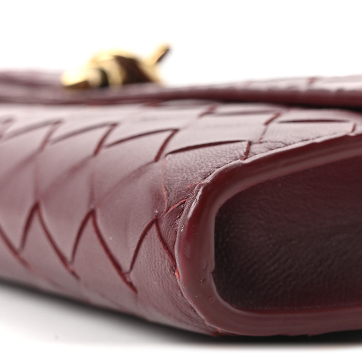 Bottega Veneta Nappa Intrecciato Long Andiamo Top Handle Clutch Barolo 10 of 10