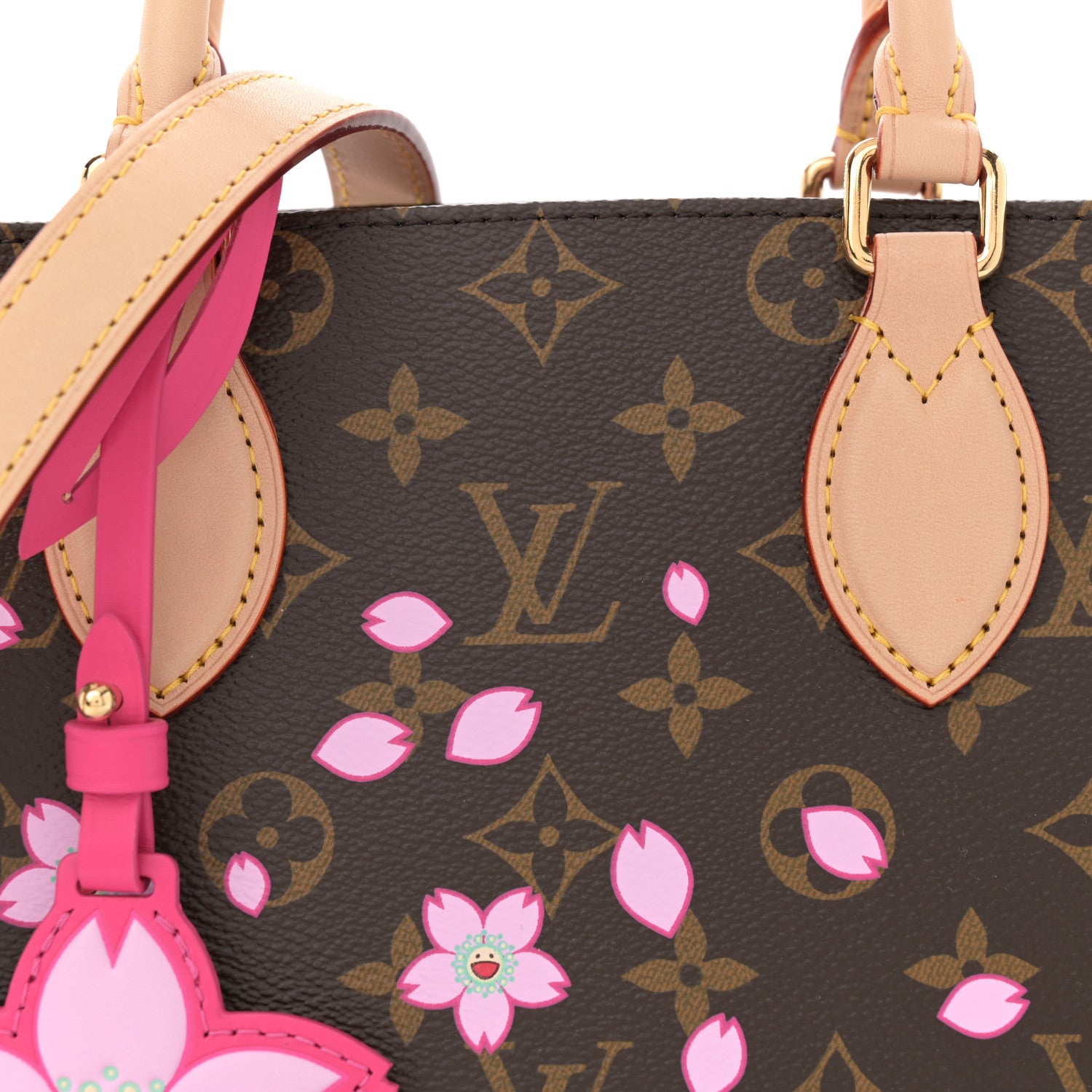 Louis Vuitton LV X TM Monogram Cherry Blossom Onthego PM Sakura Brown 7 of 9