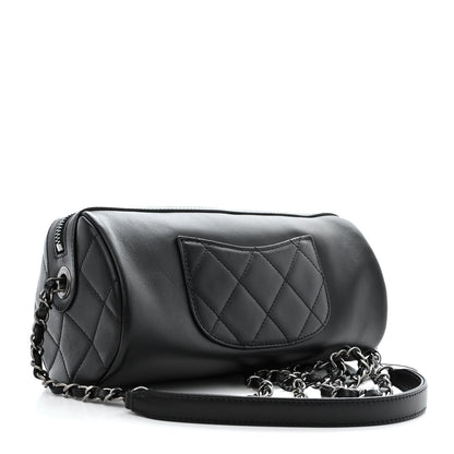 Chanel Calfskin Chain 20s Signature Bowling Bag Black 3 of 10