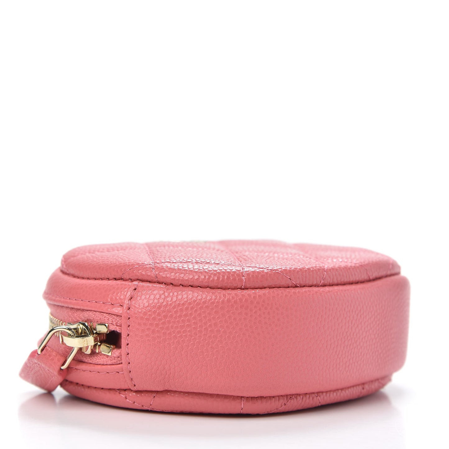 Caviar Quilted Zip Around Classic Coin Purse Pink