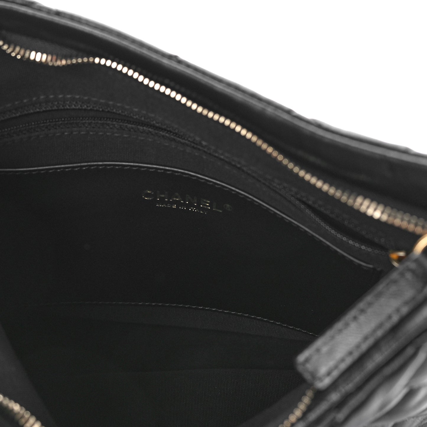 Lambskin Quilted Large CC Links Hobo Black