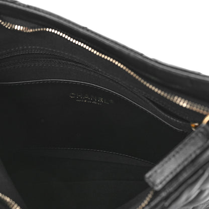 Chanel Lambskin Quilted Large CC Links Hobo Black 5 of 9