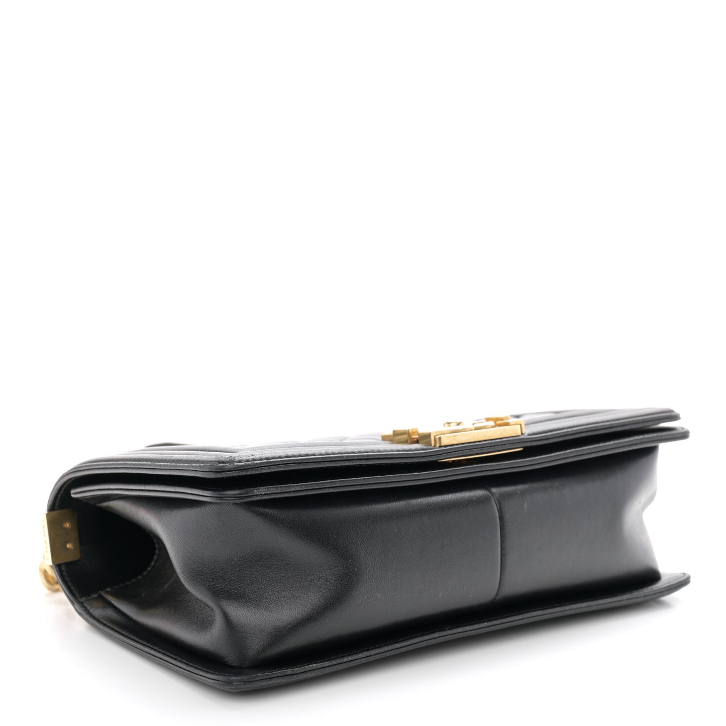 Lambskin Quilted Medium Boy Flap Black