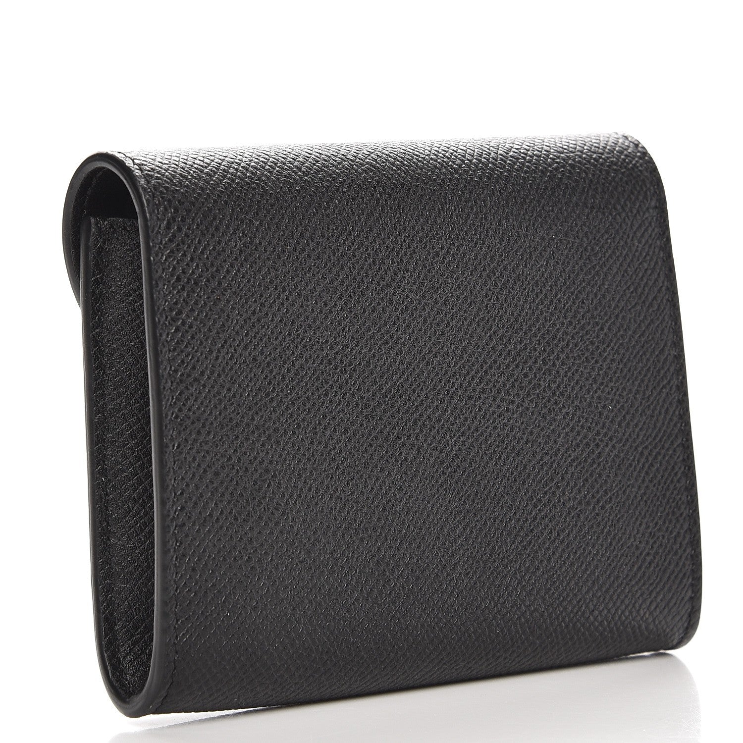 Celine Grained Calfskin Small Trotteur Multifunction Flap Wallet Black 3 of 6