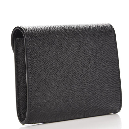 Celine Grained Calfskin Small Trotteur Multifunction Flap Wallet Black 3 of 6