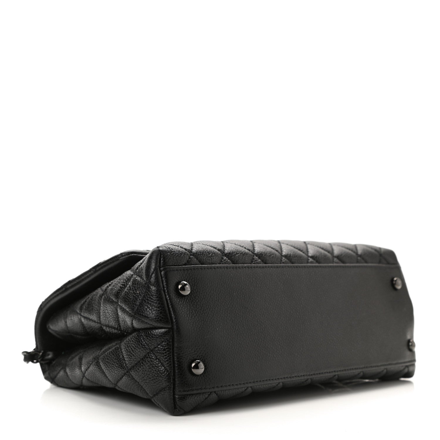 Chanel Caviar Quilted Small Coco Handle Flap So Black 4 of 10