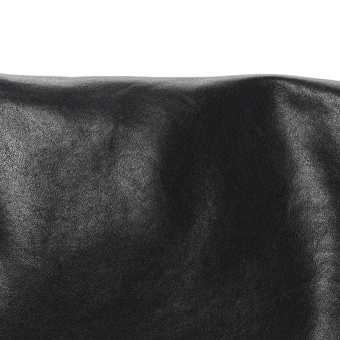 Shiny Lambskin Soft Triomphe Half Moon Bag Black
