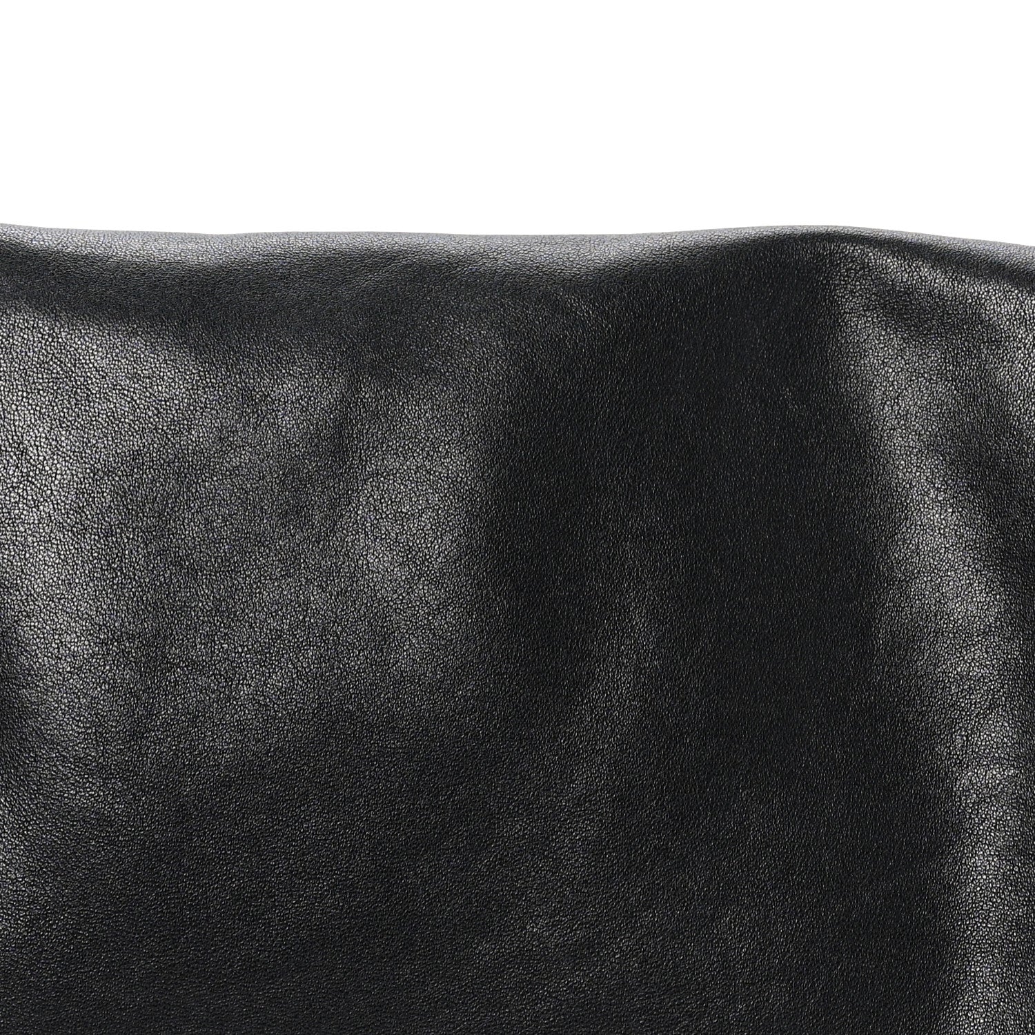 Celine Shiny Lambskin Soft Triomphe Half Moon Bag Black 7 of 9