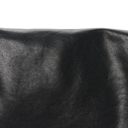 Celine Shiny Lambskin Soft Triomphe Half Moon Bag Black 7 of 9