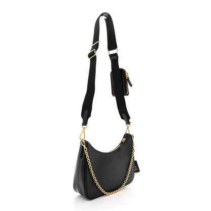 Prada Saffiano Lux Re-Edition 2005 Shoulder Bag Black 3 of 12
