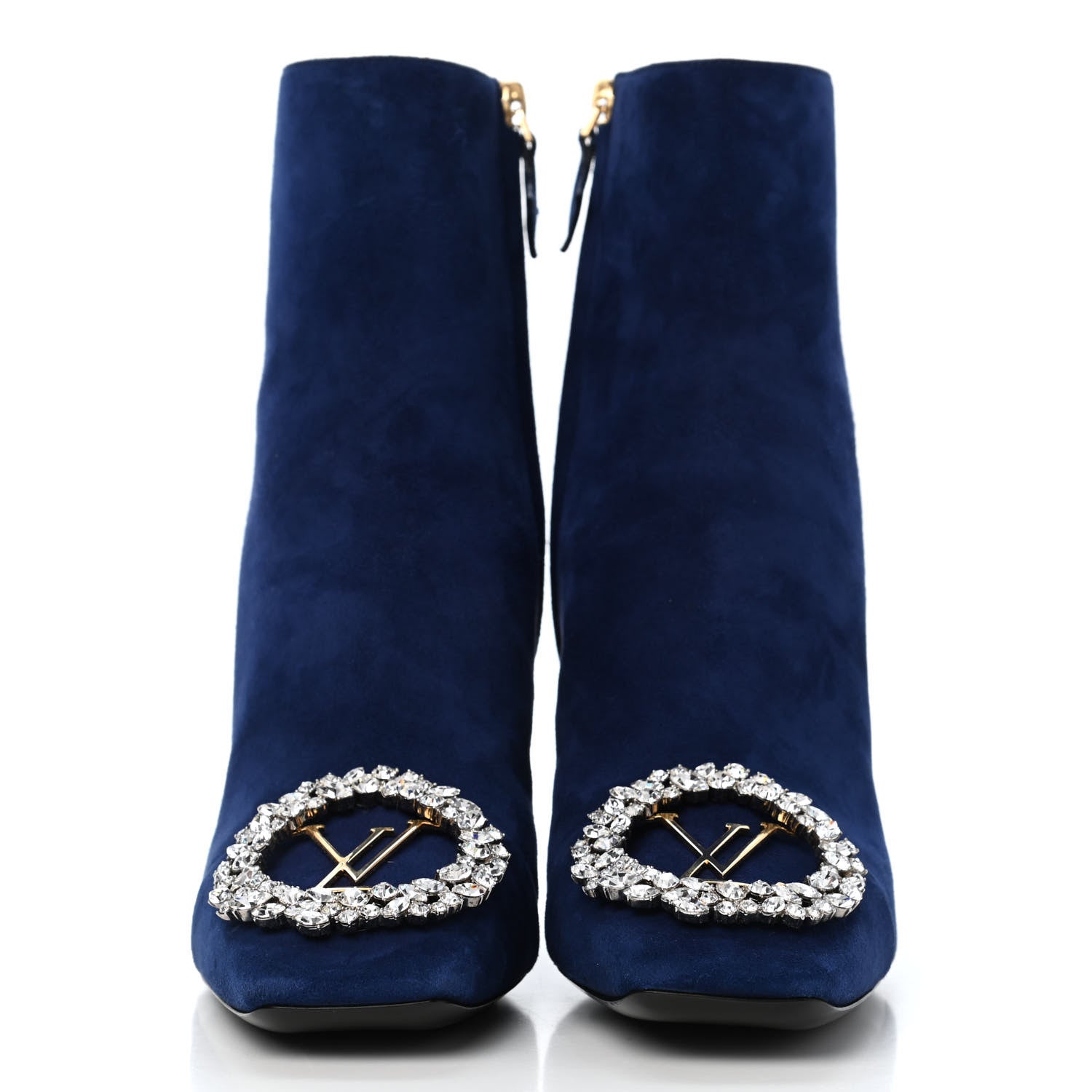 Louis Vuitton Suede Madeleine Ankle Boots 38 Marine 2 of 10