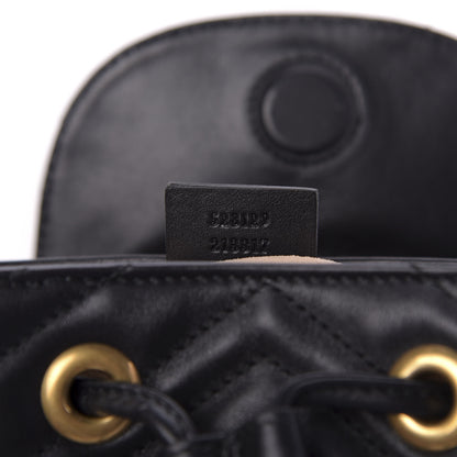 Gucci Calfskin Matelasse GG Marmont Flap Backpack Black 7 of 9