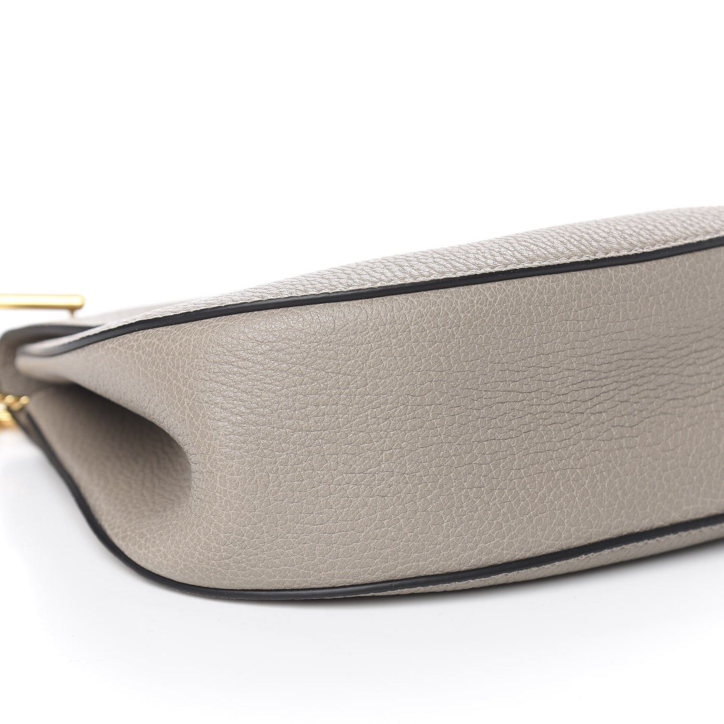 Grained Lambskin Drew Shoulder Bag Motty Grey