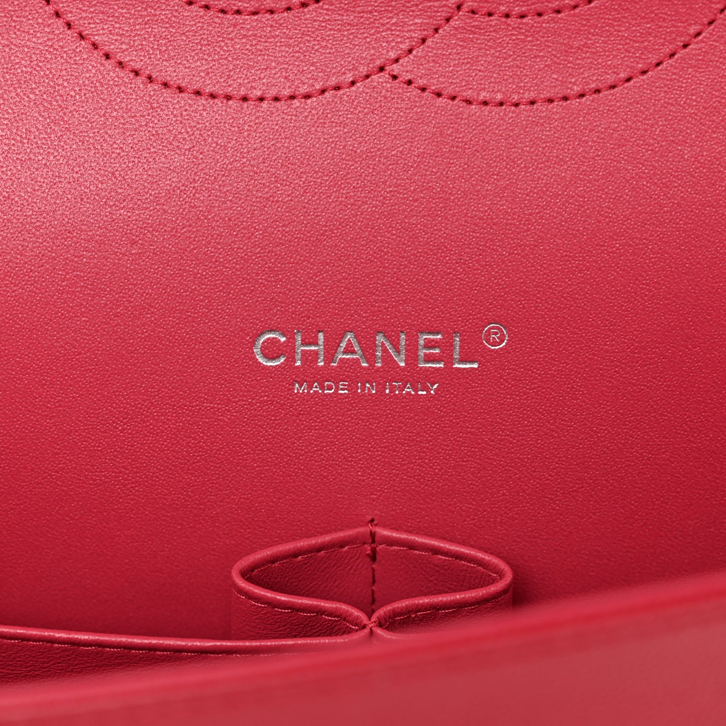 Iridescent Caviar Quilted Maxi Double Flap Red