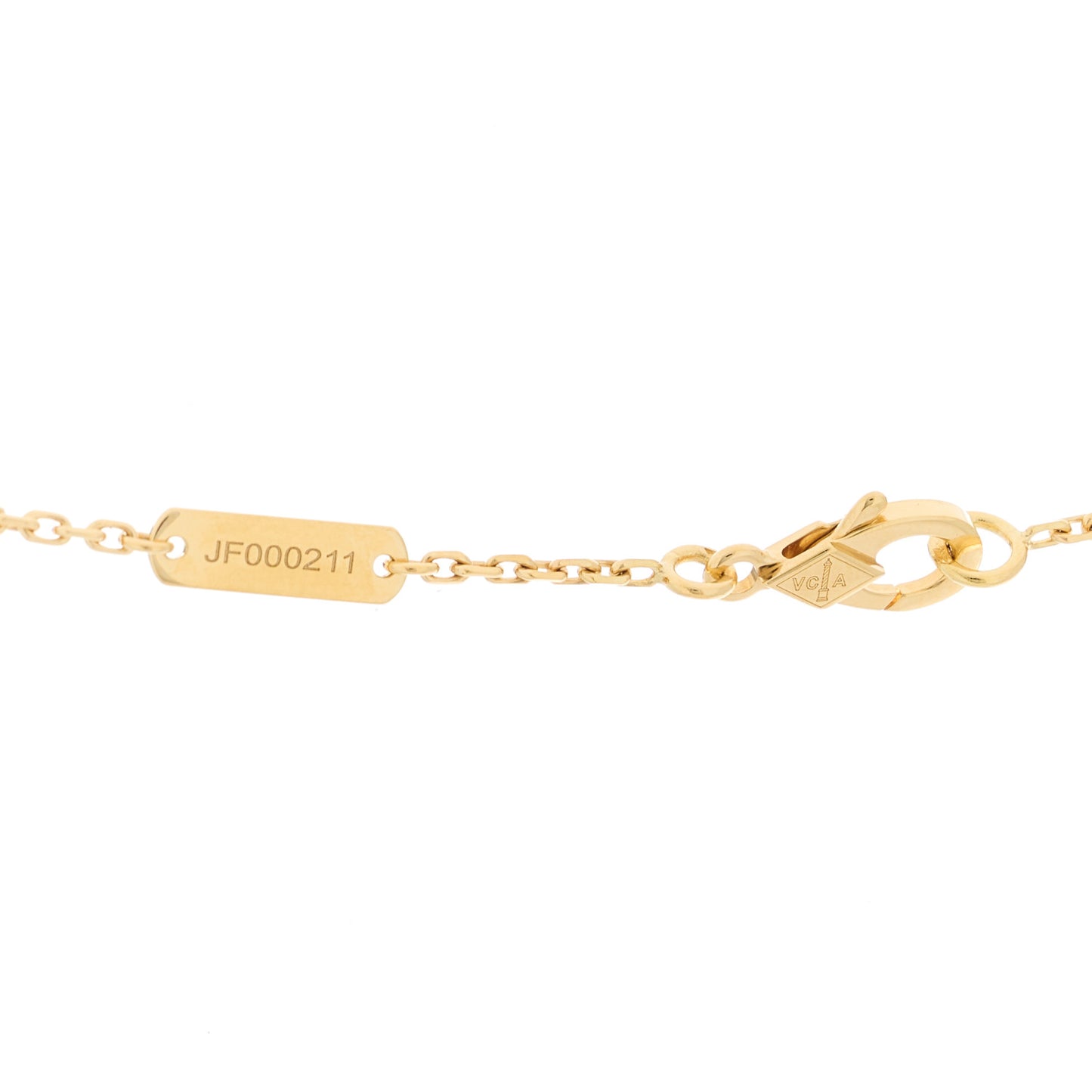 18K Yellow Gold Malachite Vintage Alhambra Pendant Necklace