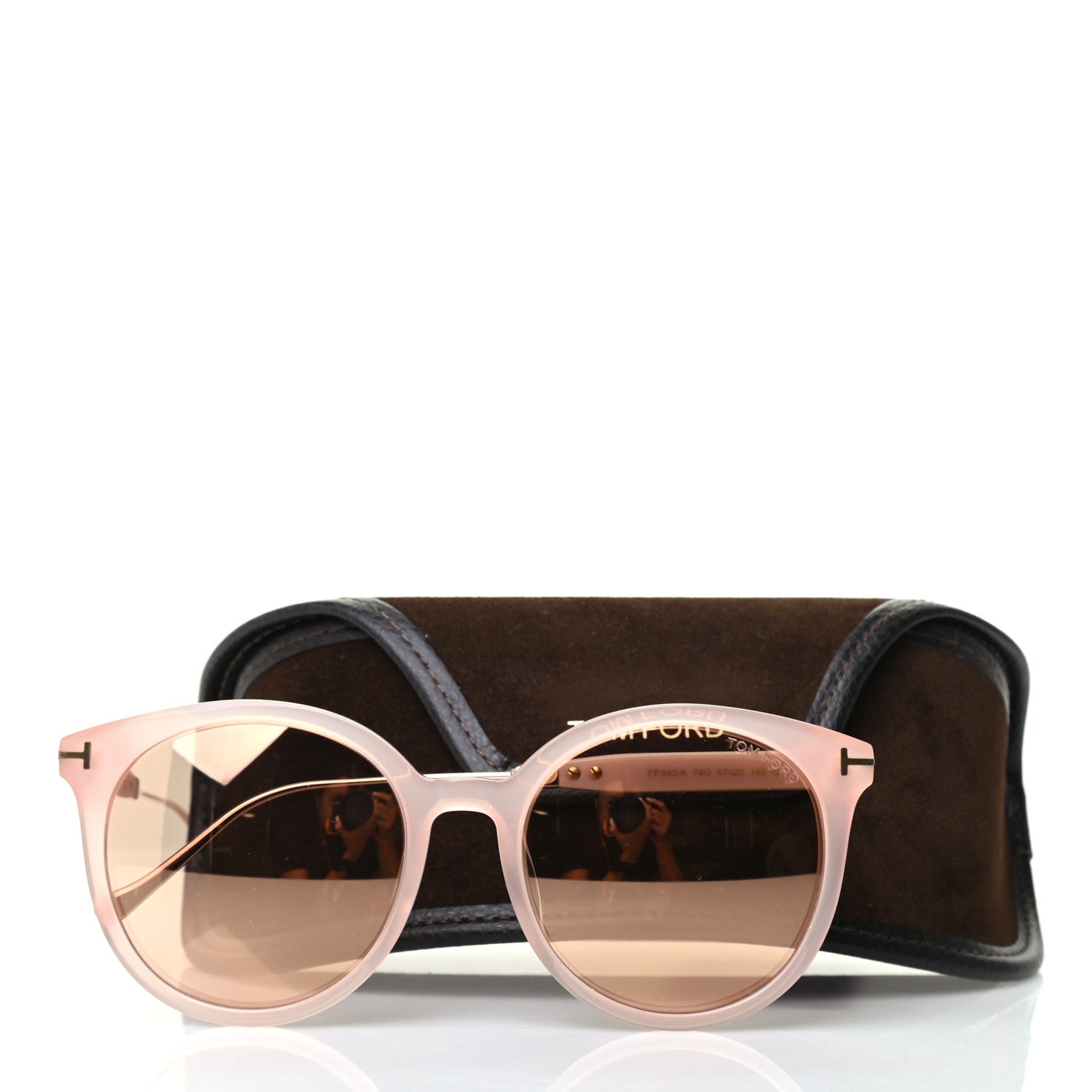 Tom Ford Round TF642-K Sunglasses Pink 8 of 8