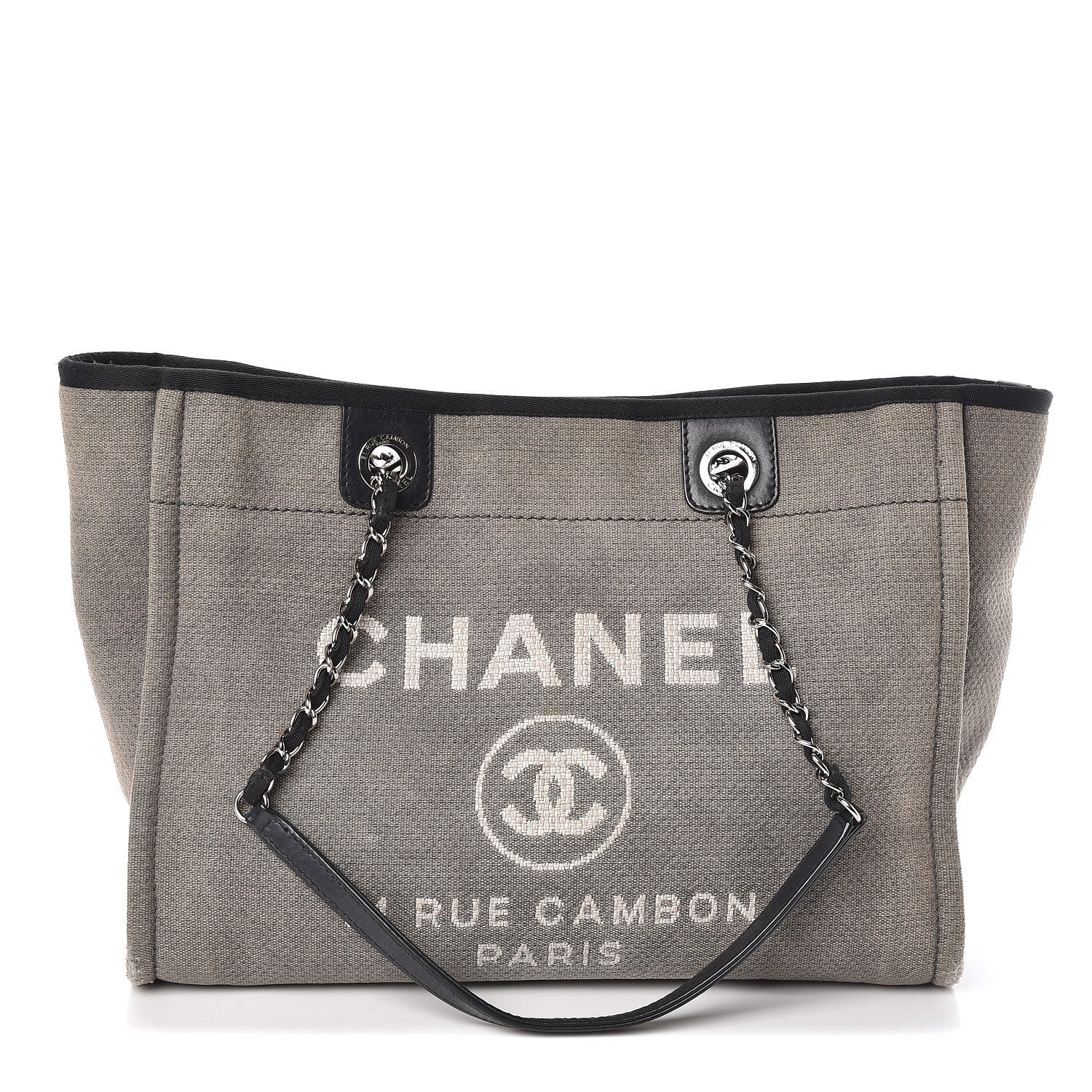 Chanel Canvas Small Deauville Tote Blue 1 of 16