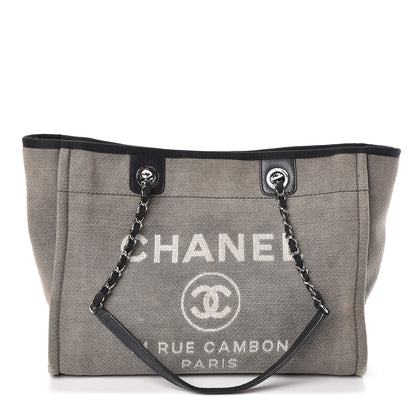 Chanel Canvas Small Deauville Tote Blue 1 of 16