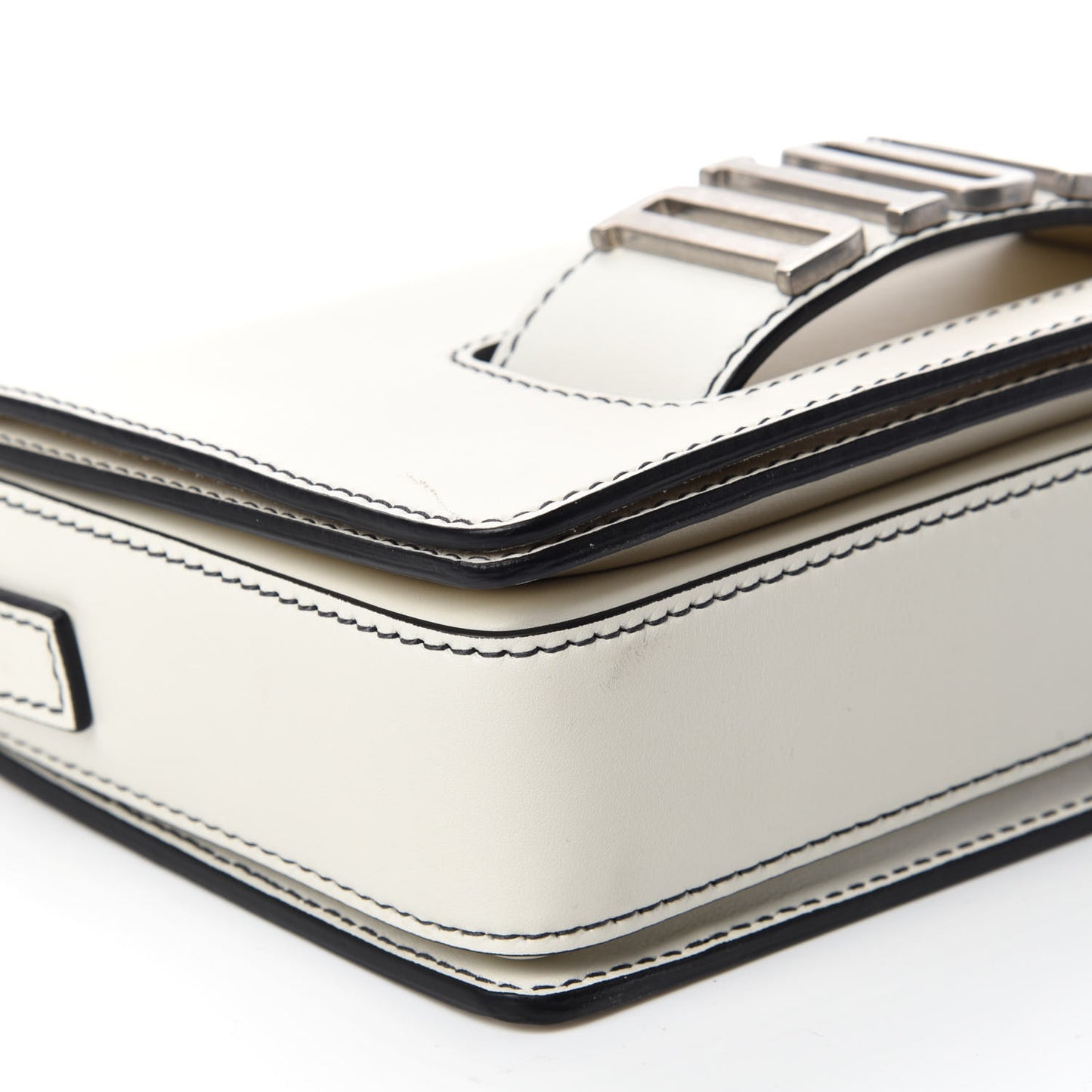 Smooth Calfskin Dio(r)evolution Flap Bag Off White