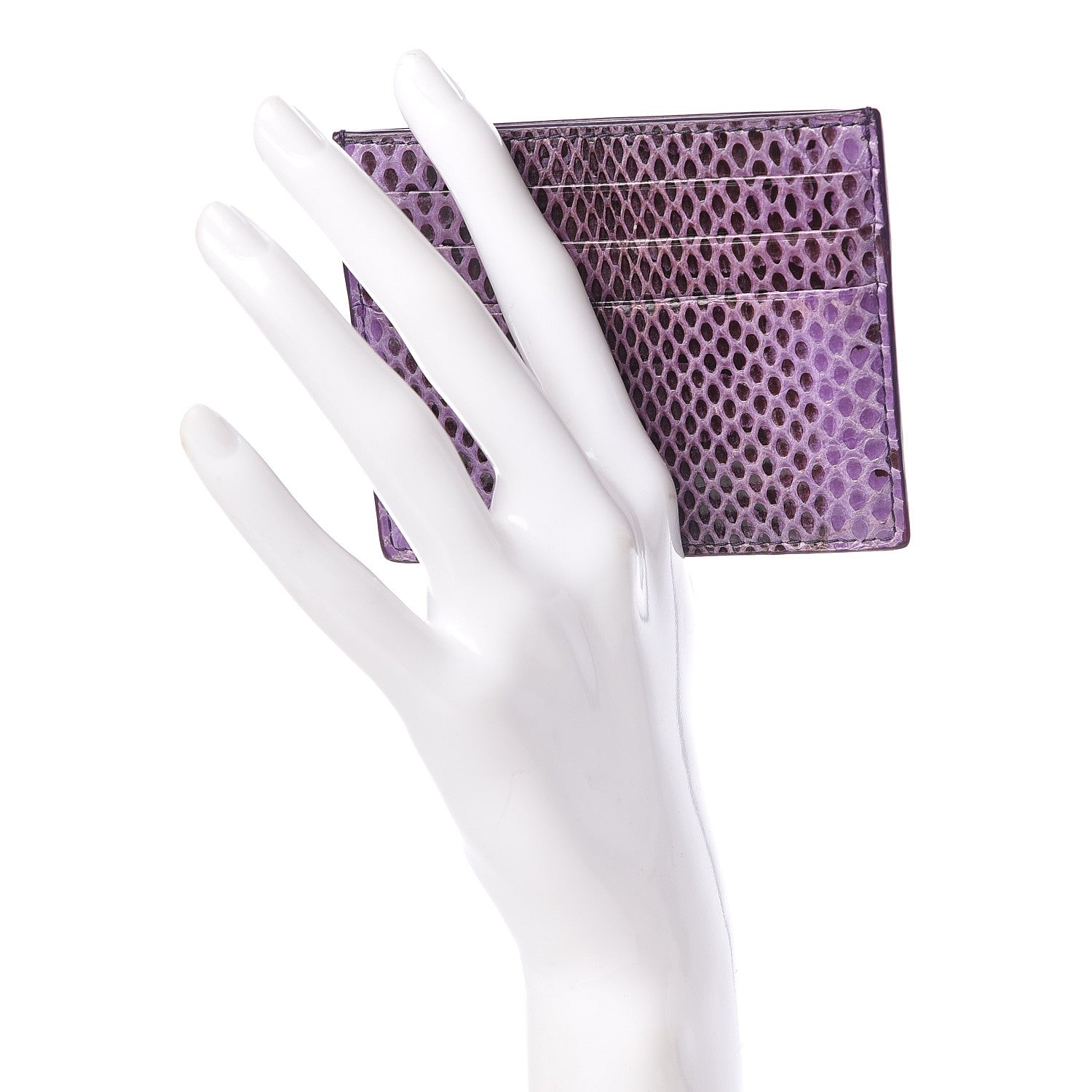 Bottega Veneta Lizard Card Wallet Purple 2 of 8