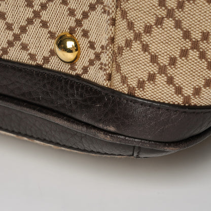 Gucci Diamante Cellarius Calfskin Medium 1973 Top Handle Bag Beige Ebony Cocoa 11 of 11