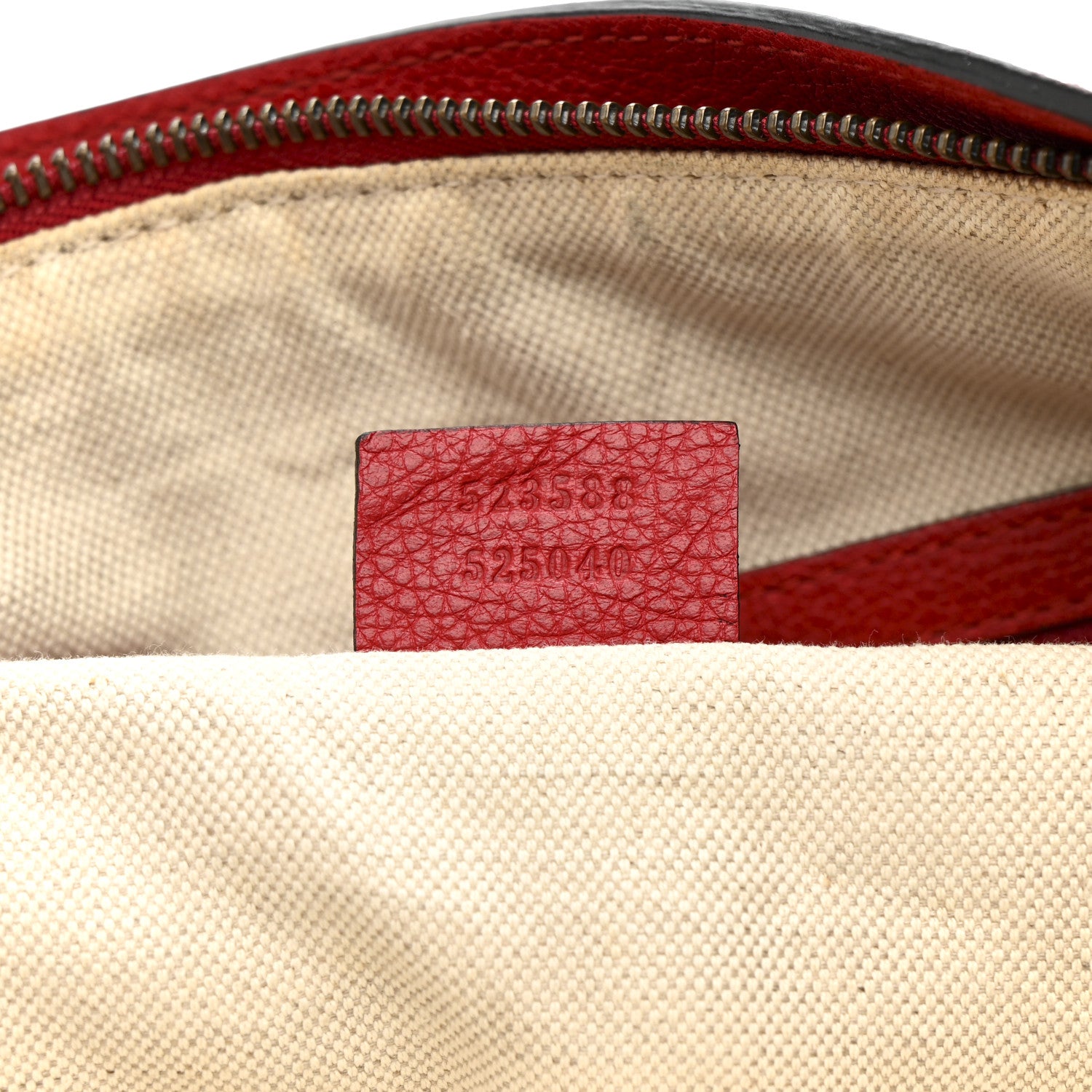 Gucci Grained Calfskin Logo Half Moon Hobo Red 7 of 13