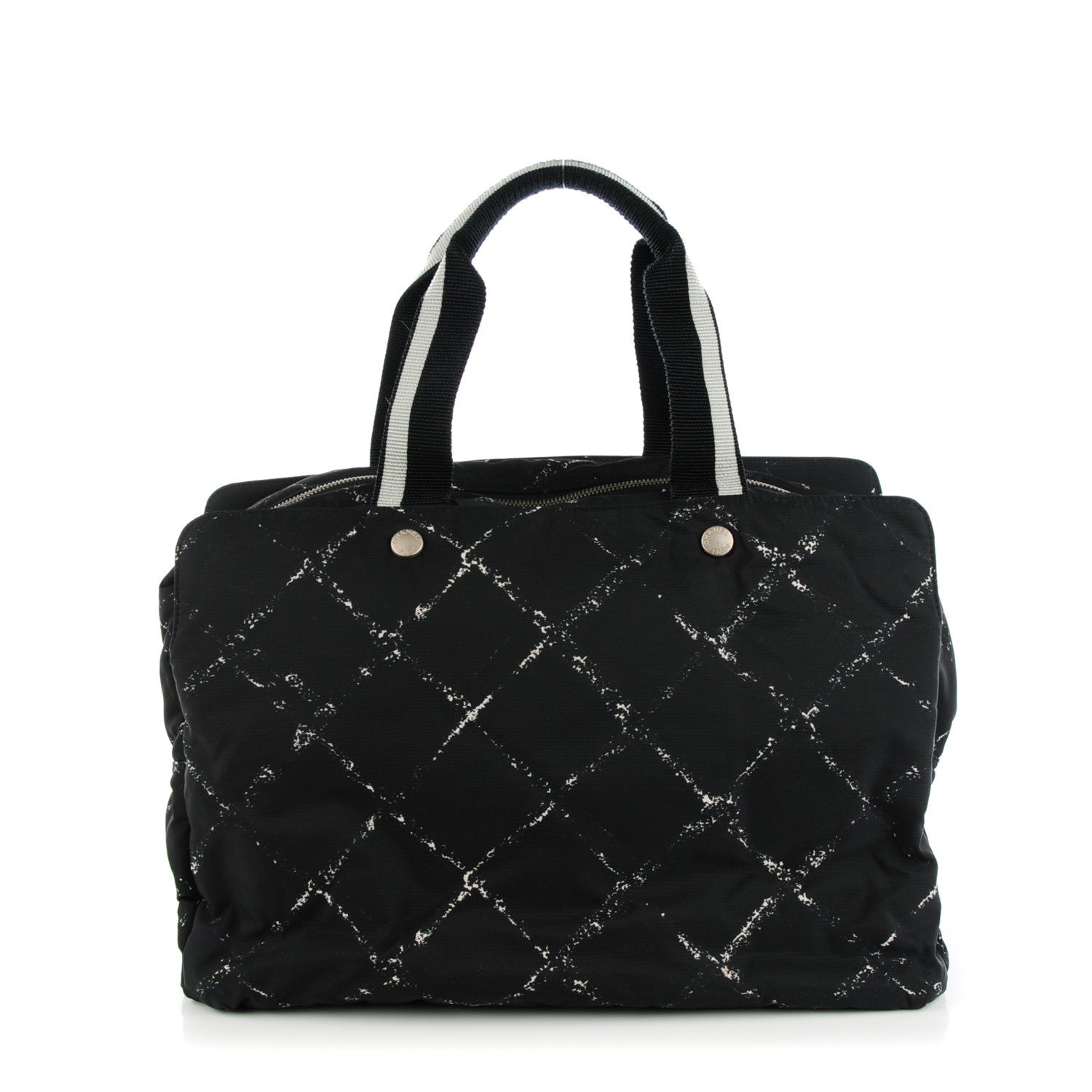 Chanel Nylon Travel Duffel Bag Black 1 of 8