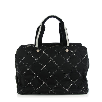 Chanel Nylon Travel Duffel Bag Black 1 of 8