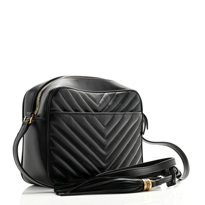 Saint Laurent Calfskin Matelasse Monogram Lou Camera Bag Black 3 of 13