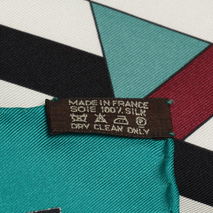 Hermes Silk Carre Cube Scarf 90 Canard Blanc Veronese 5 of 6