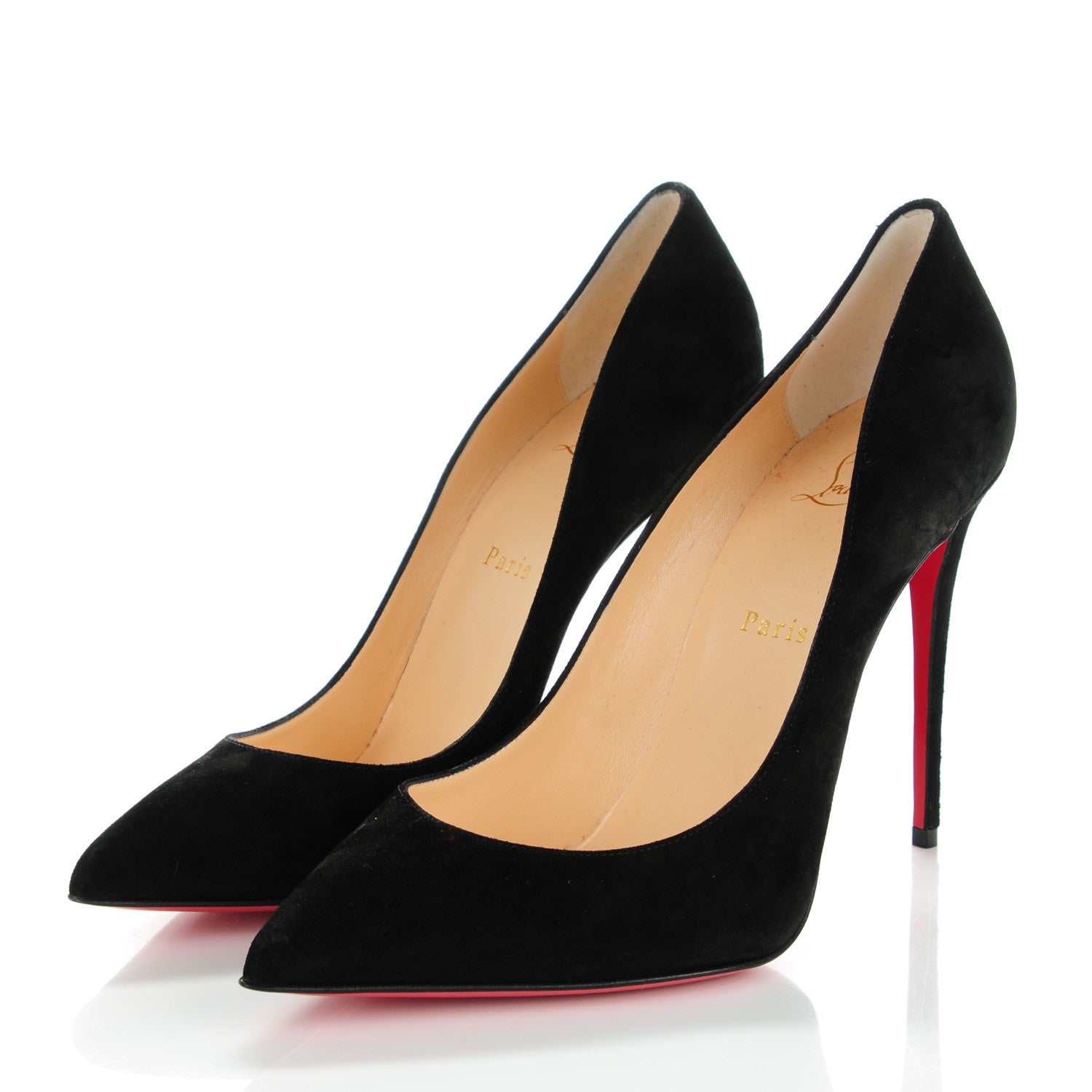 Christian Louboutin Veau Velours Pigalle Follies 100 Pumps 40.5 Black 3 of 8