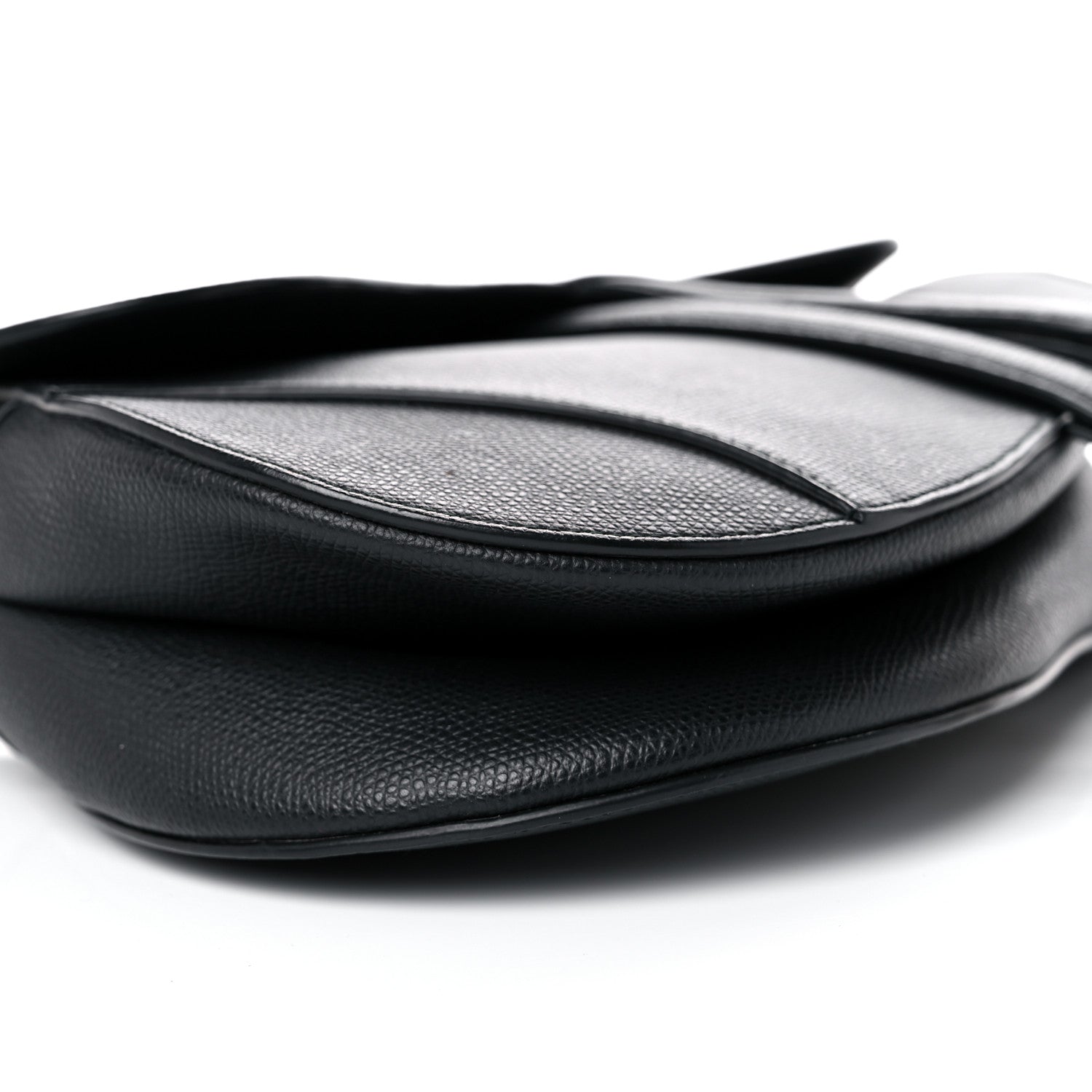Christian Dior Grained Calfskin Saddle Bag Black 8 of 15