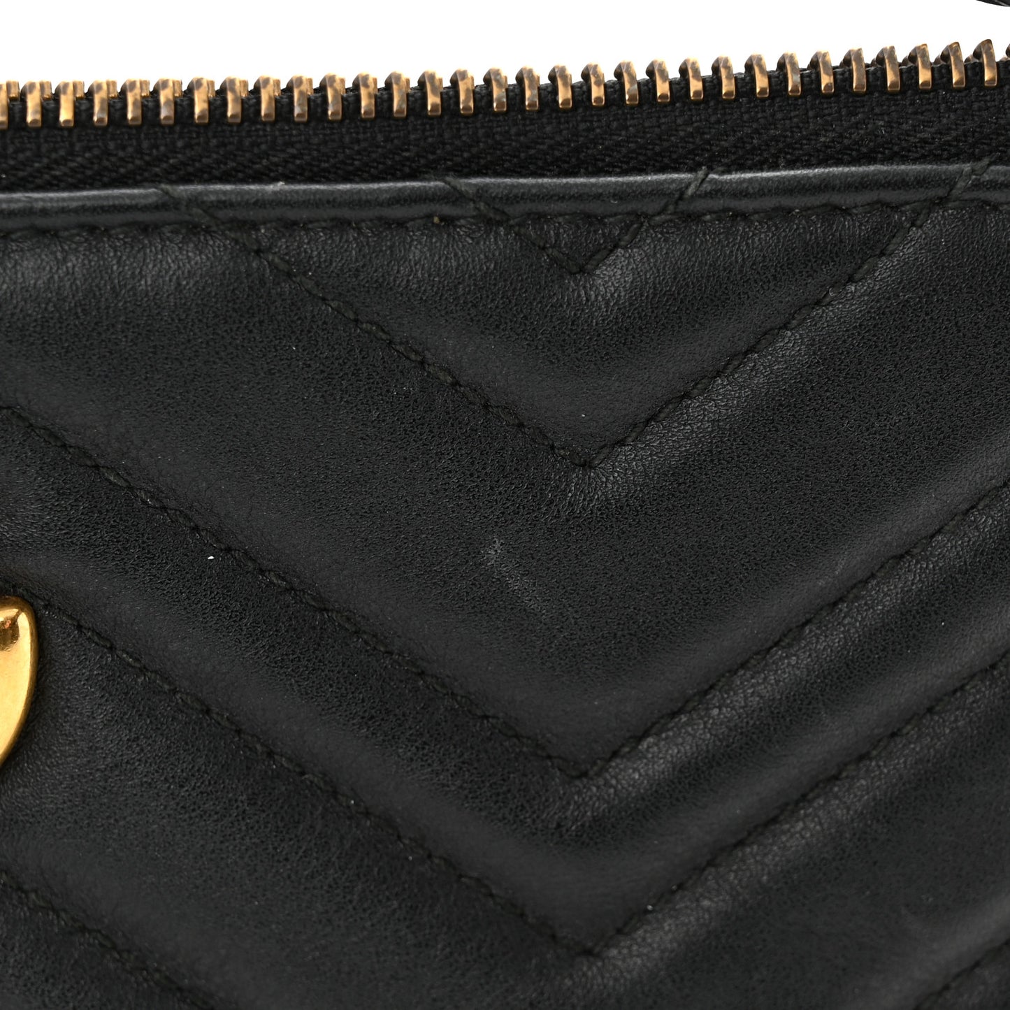 Calfskin Matelasse Mini GG Marmont Chain Bag Black