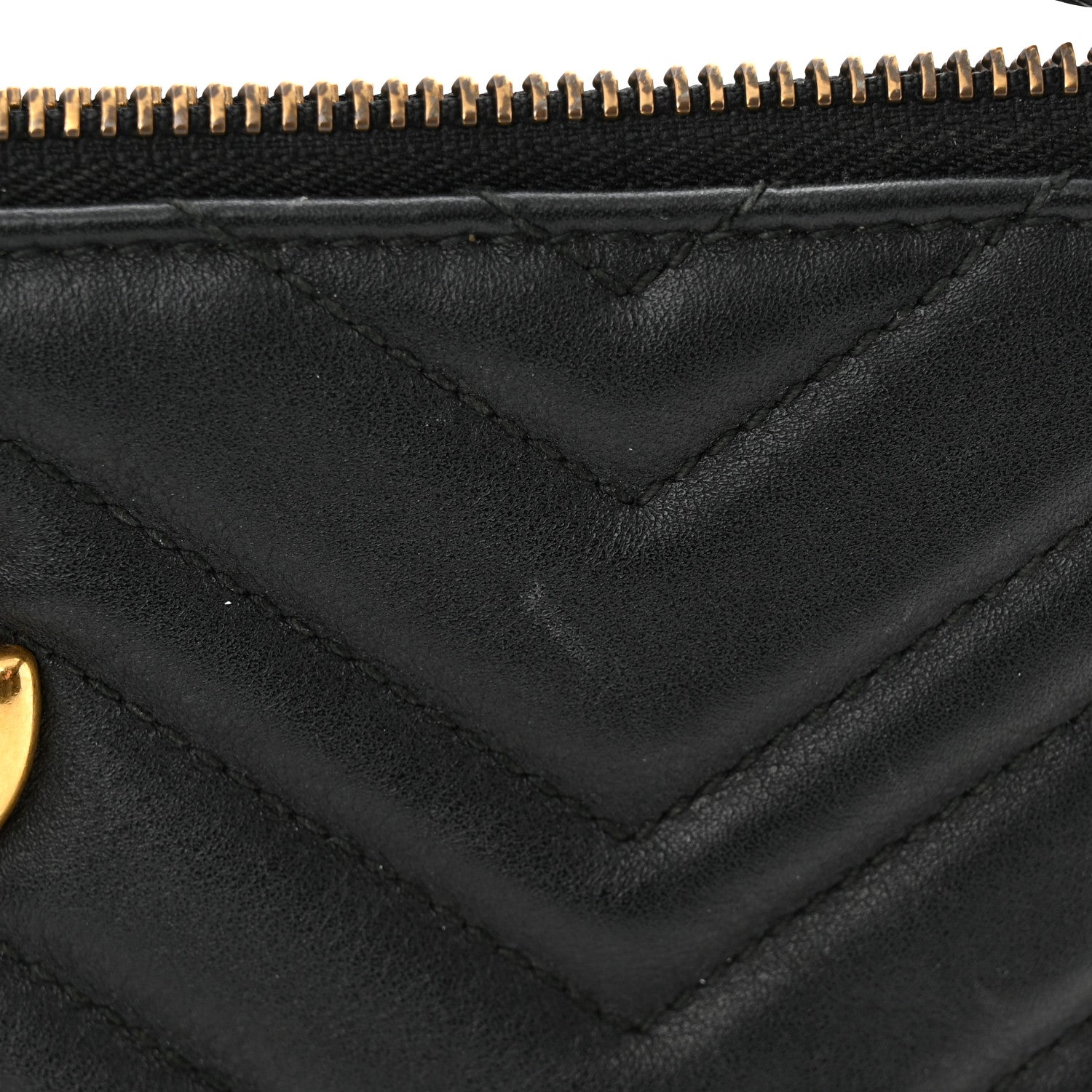 Gucci Calfskin Matelasse Mini GG Marmont Chain Bag Black 11 of 11