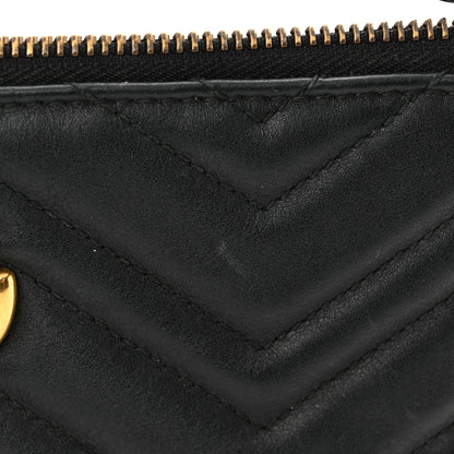 Gucci Calfskin Matelasse Mini GG Marmont Chain Bag Black 11 of 11