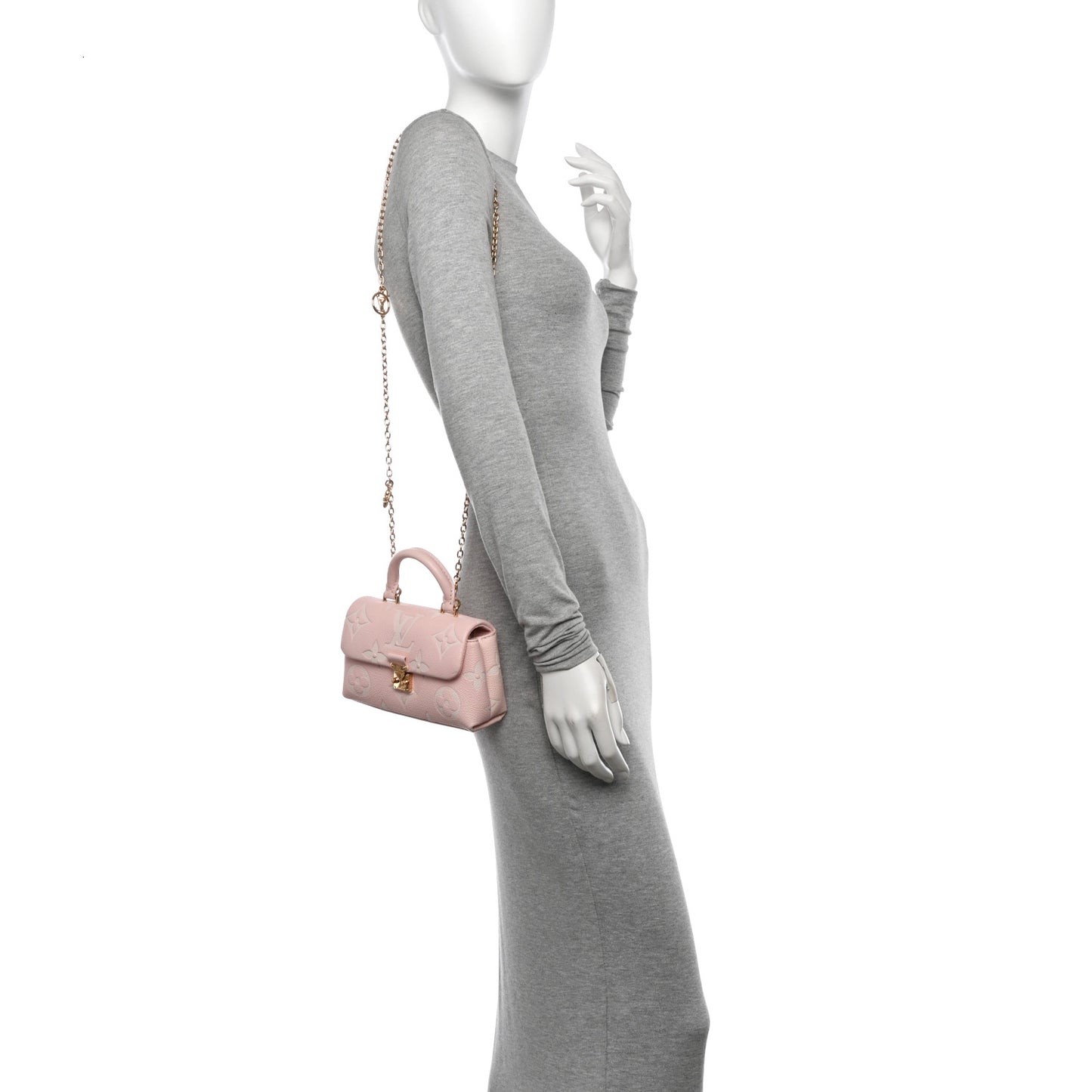 Empreinte Monogram Giant Madeleine Nano Rose White Quartz
