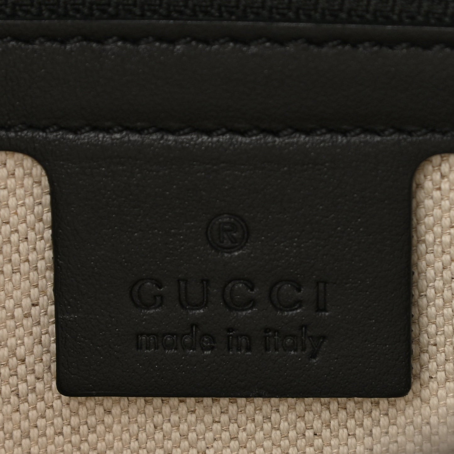 Calfskin GG Tennis Embossed Zip Pouch Black