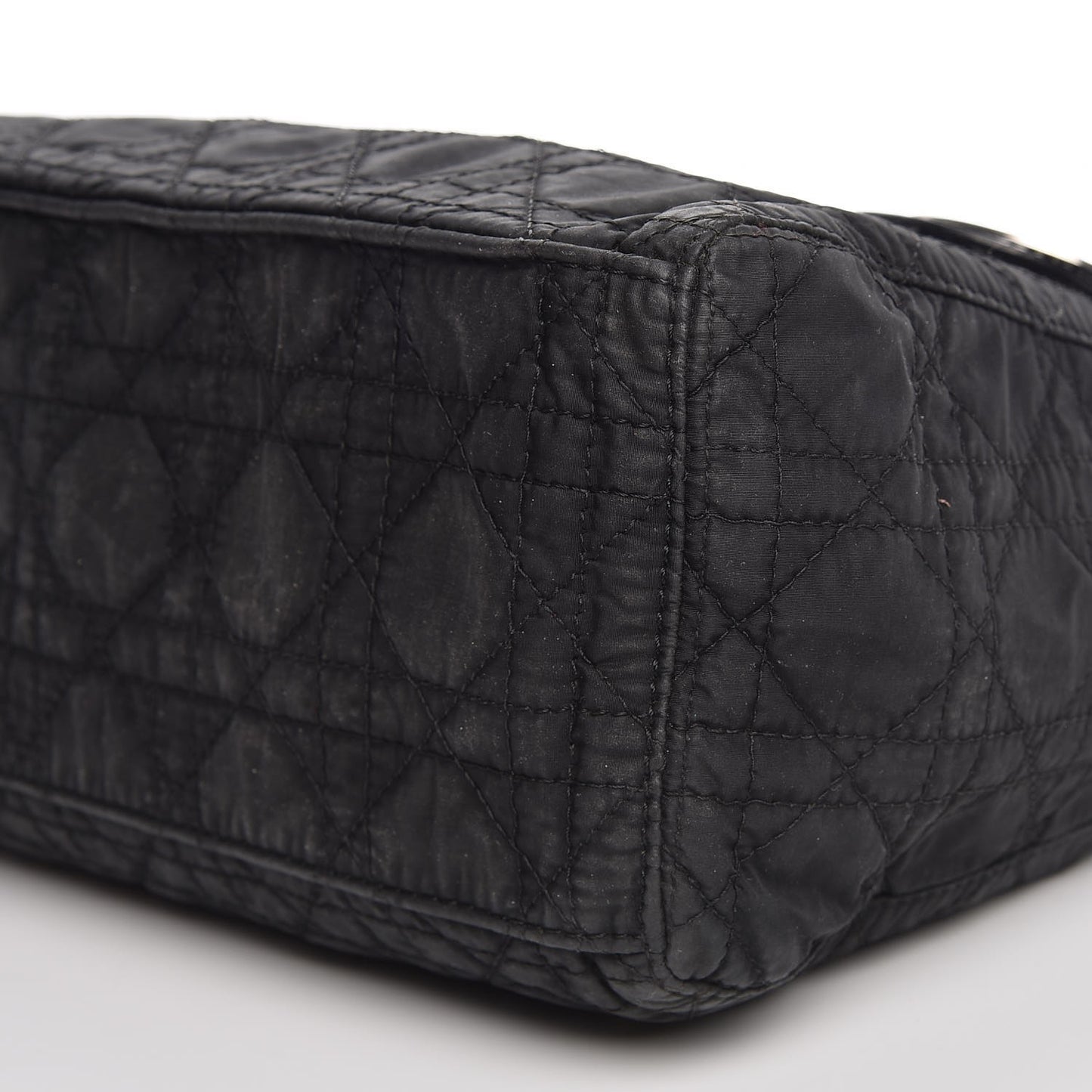 Nylon Cannage Medium Lady Dior Black