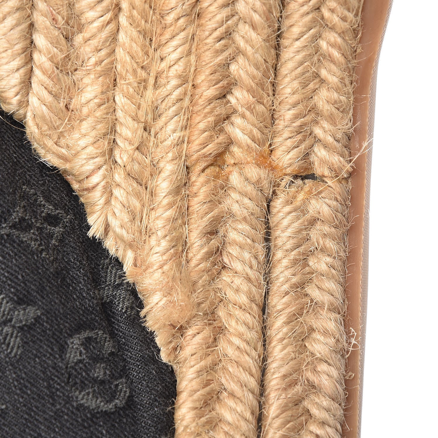Louis Vuitton Denim Patent Monogram Bow Espadrille Wedges 38.5 Black 19 of 23