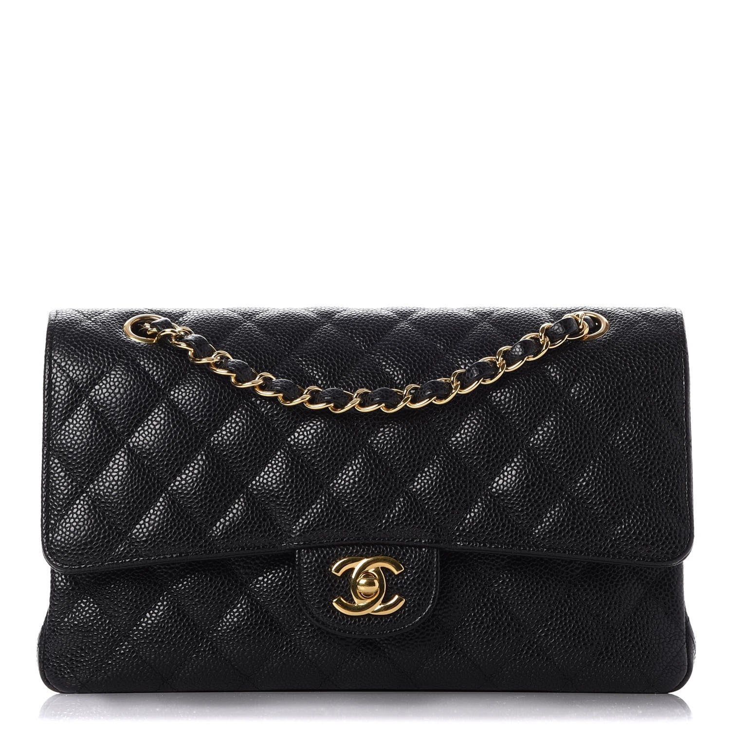 Chanel Caviar Quilted Medium Double Flap Black 1 of 8