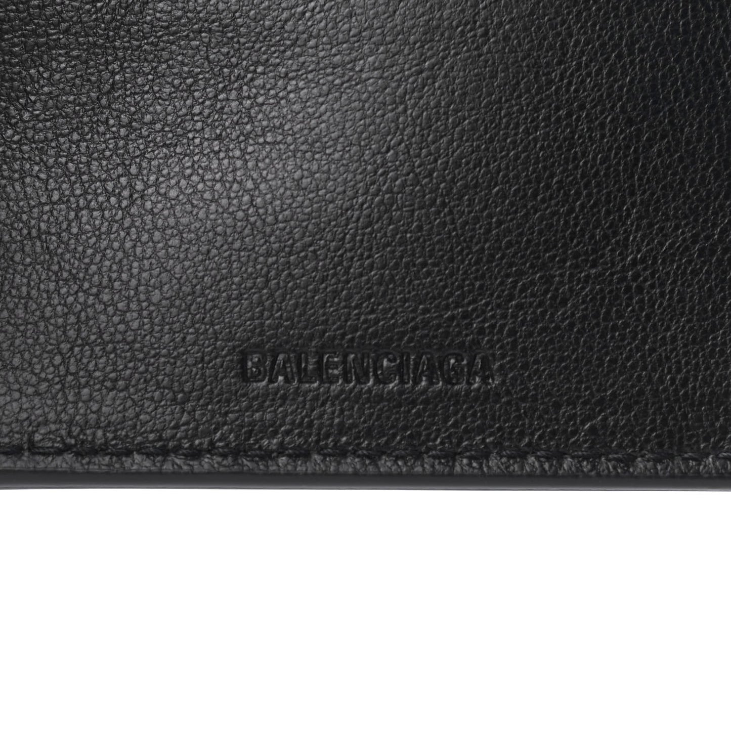 Smooth Calfskin Gradient Logo Mini Cash Tri-Fold Wallet Black Grey