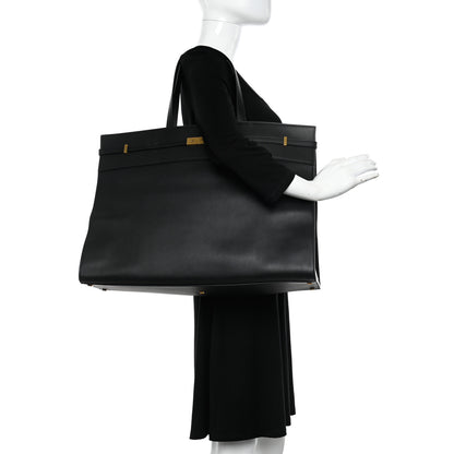 Saint Laurent Calfskin Large Manhattan Shopper Tote Black 2 of 13