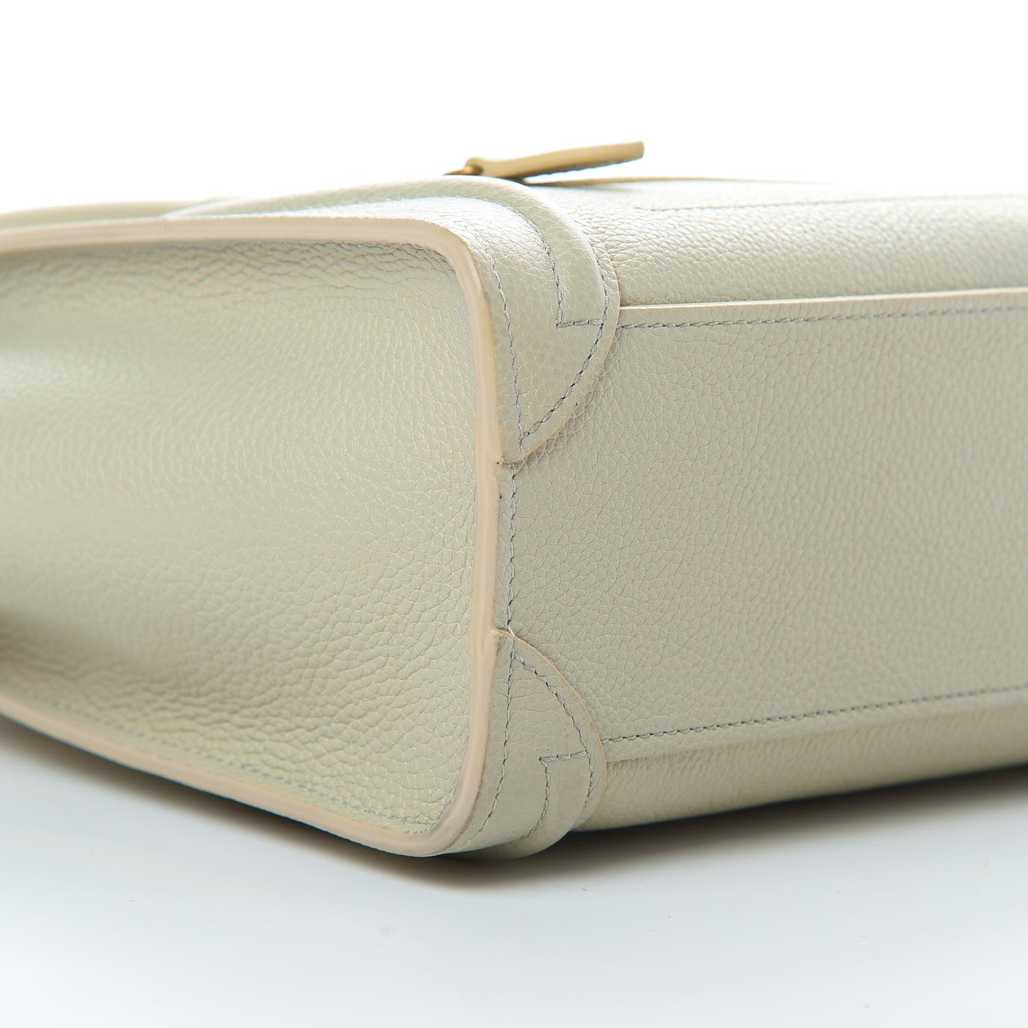 Celine Drummed Calfskin Nano Luggage Vert D'eau 10 of 12