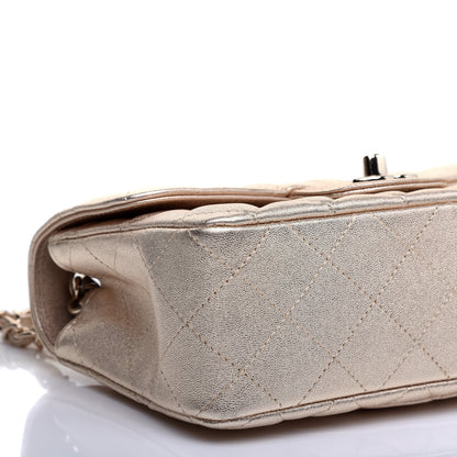 Chanel Metallic Lambskin Quilted Mini Rectangular Flap Gold 6 of 11