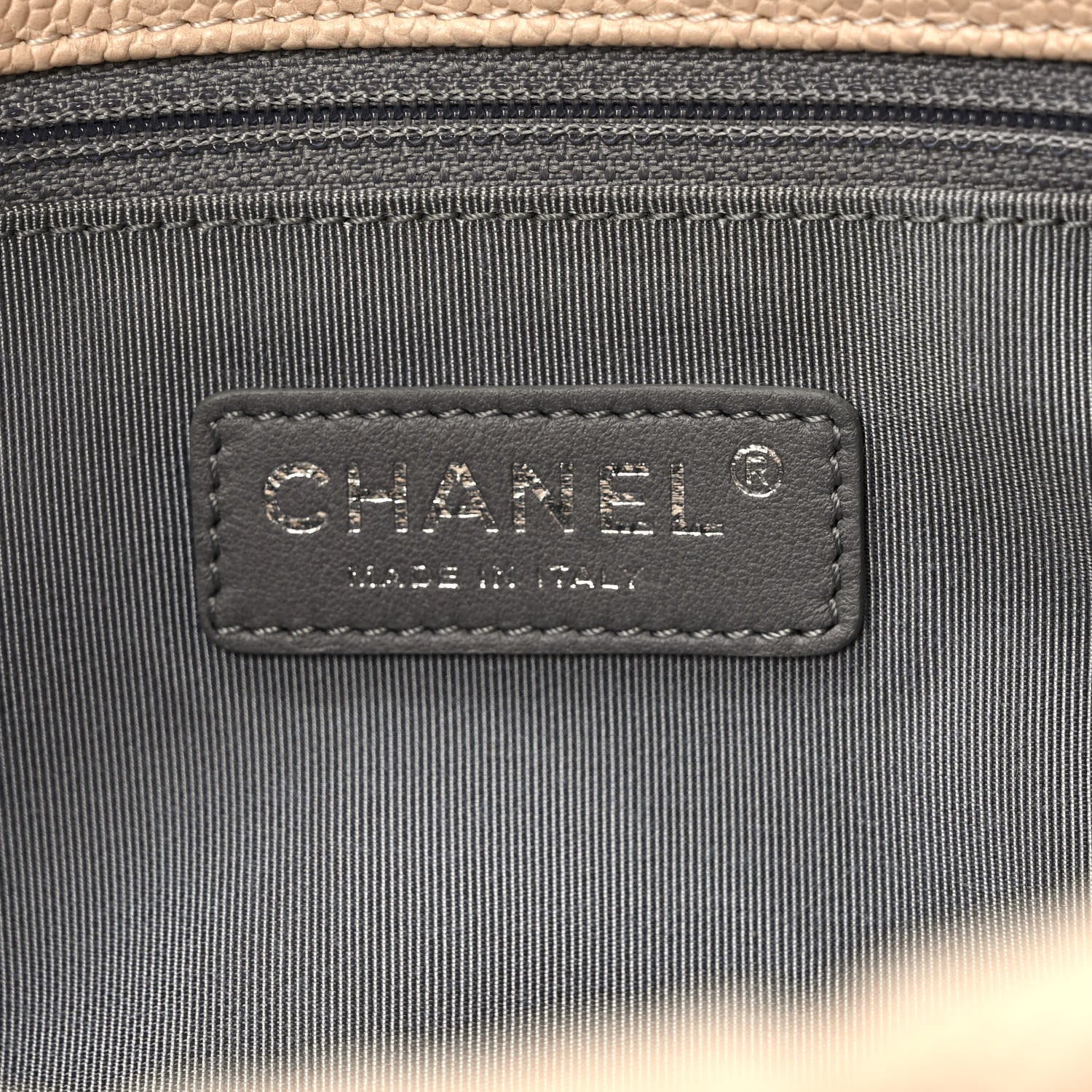 Chanel Caviar Quilted French Riviera Hobo Beige 6 of 9